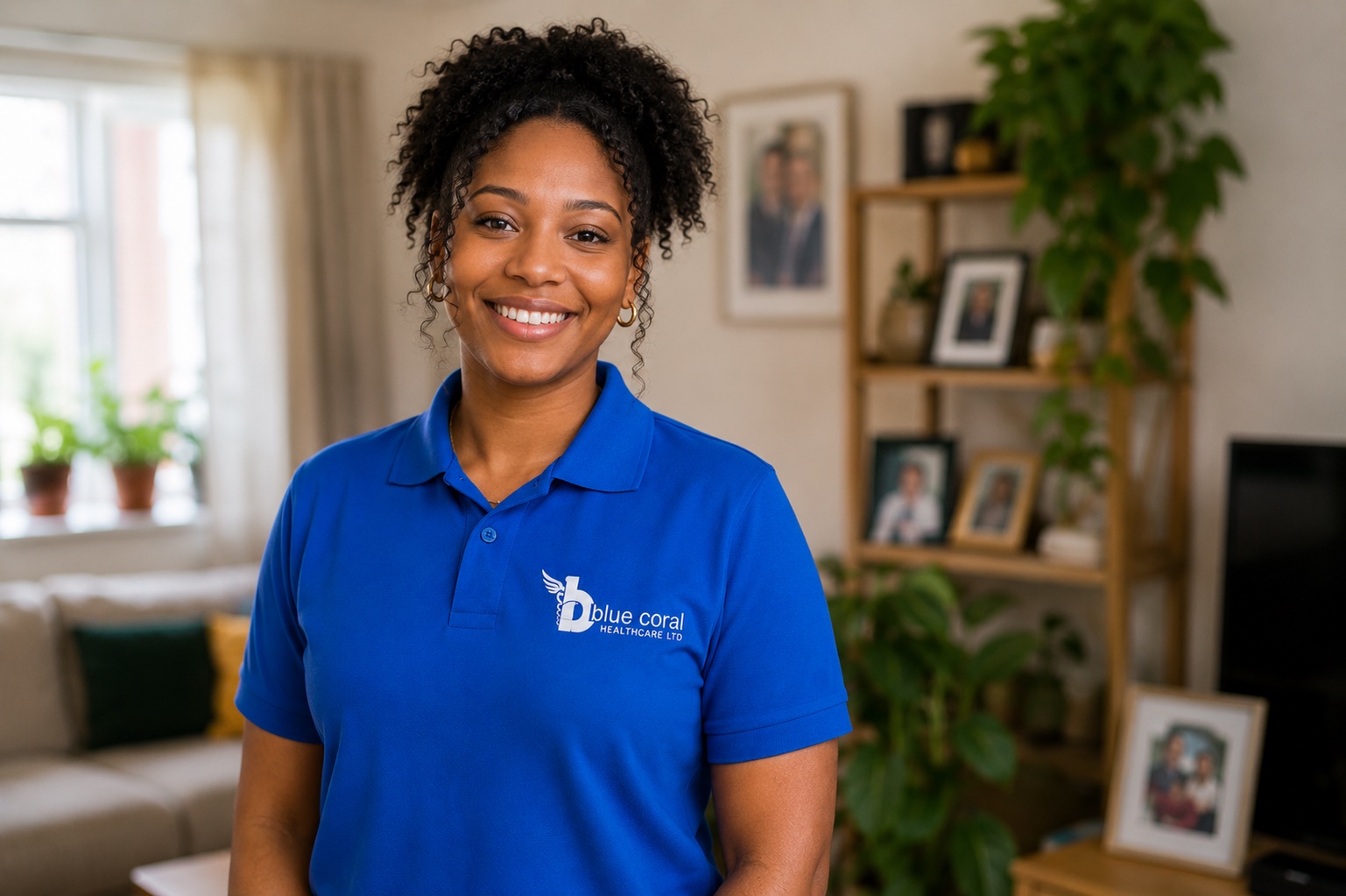 Blue Coral Healthcare carer representing care jobs