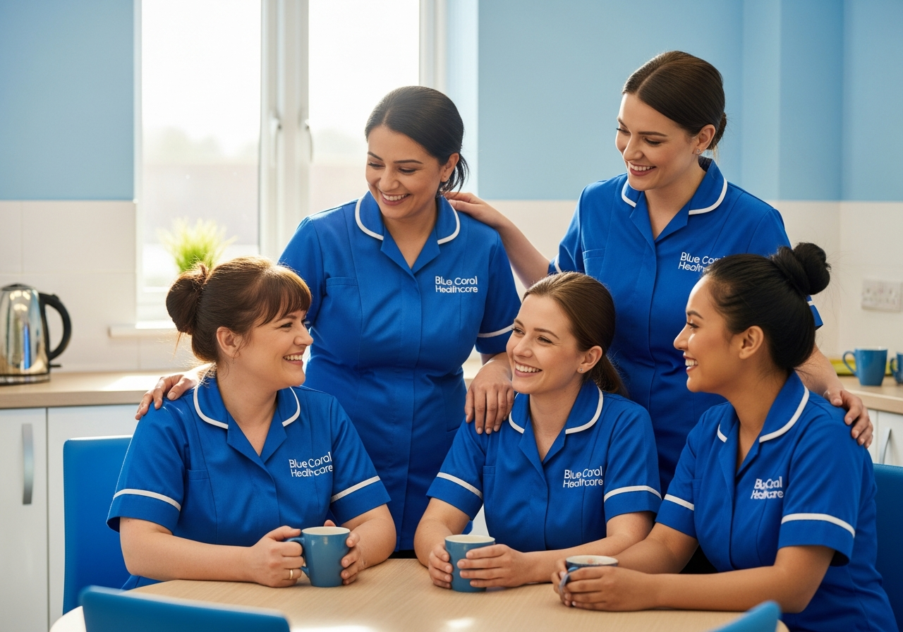Blue Coral Healthcare team of carers in Sheffield